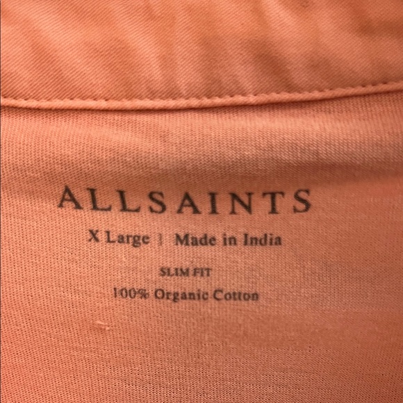 All Saints Men's Orchid Pink Polo Shirt - Picture 2 of 5